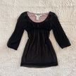 2000's velvet nocturne babydoll top