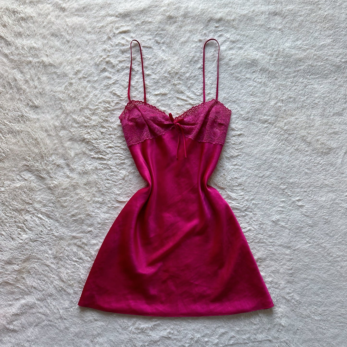 2000's fuchsia slip dress