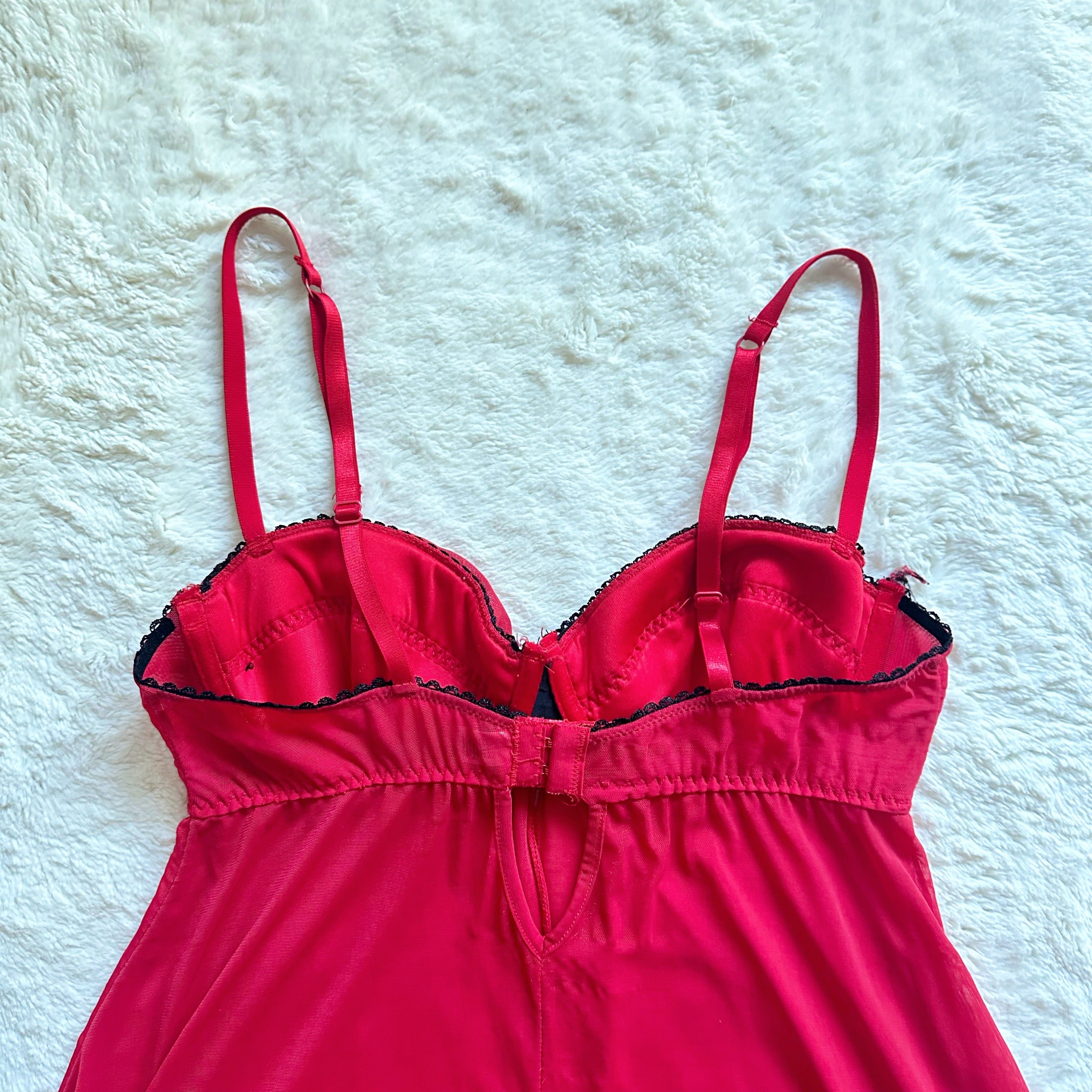 2000's vampress babydoll slip set