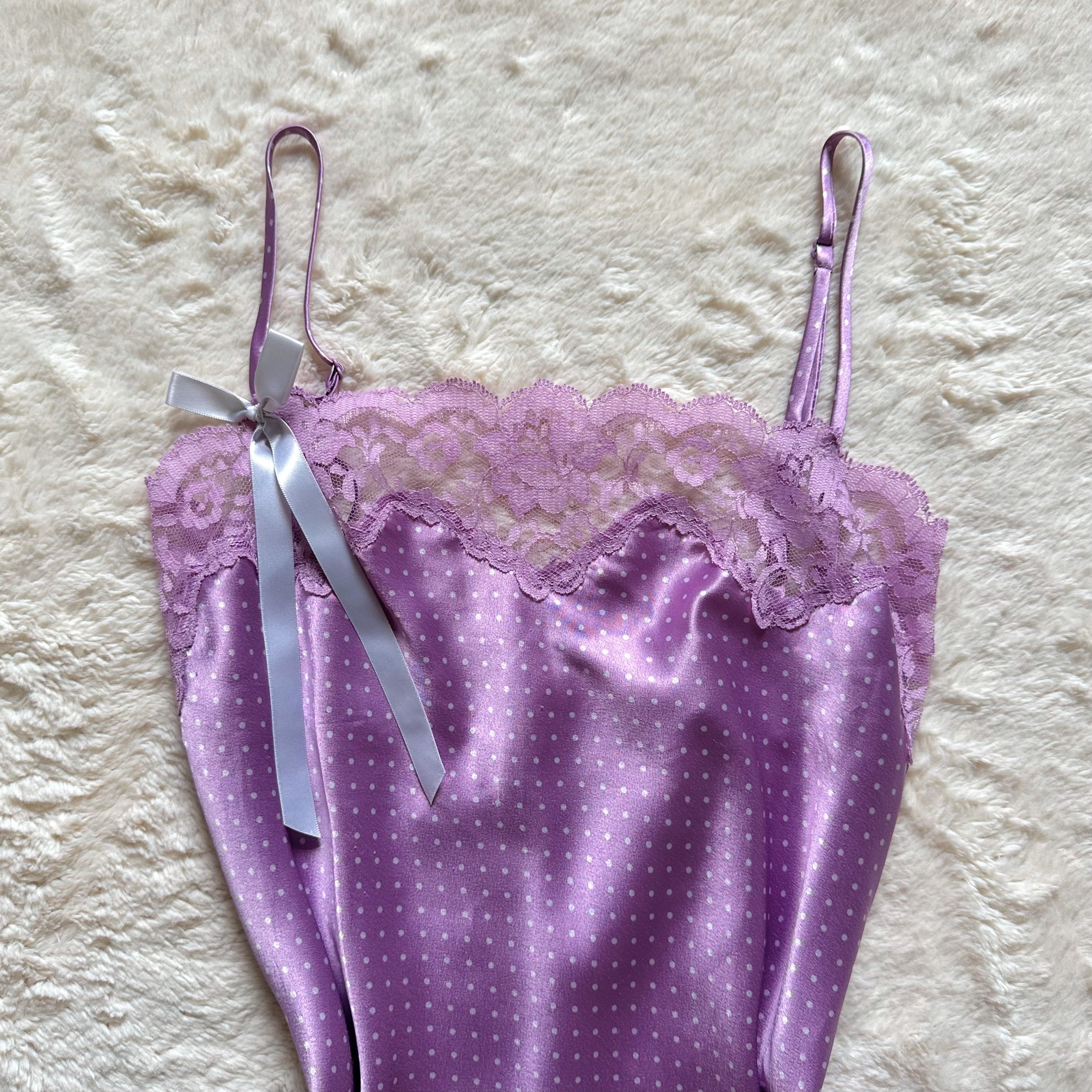 2006 lilac pansy slip dress