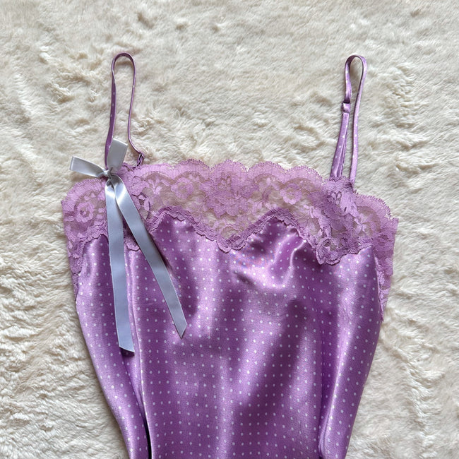 2006 lilac pansy slip dress