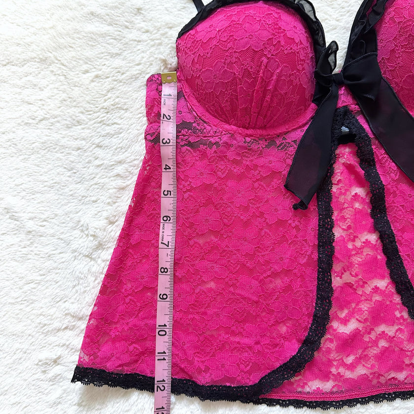 2000's raspberry lace camisole