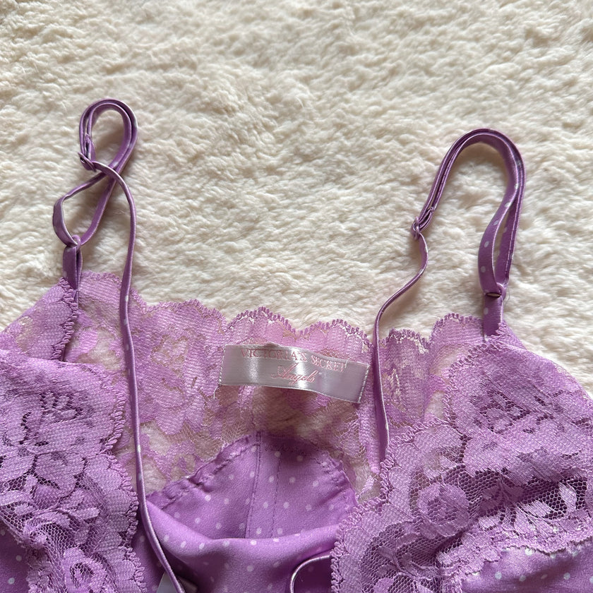 2006 lilac pansy slip dress