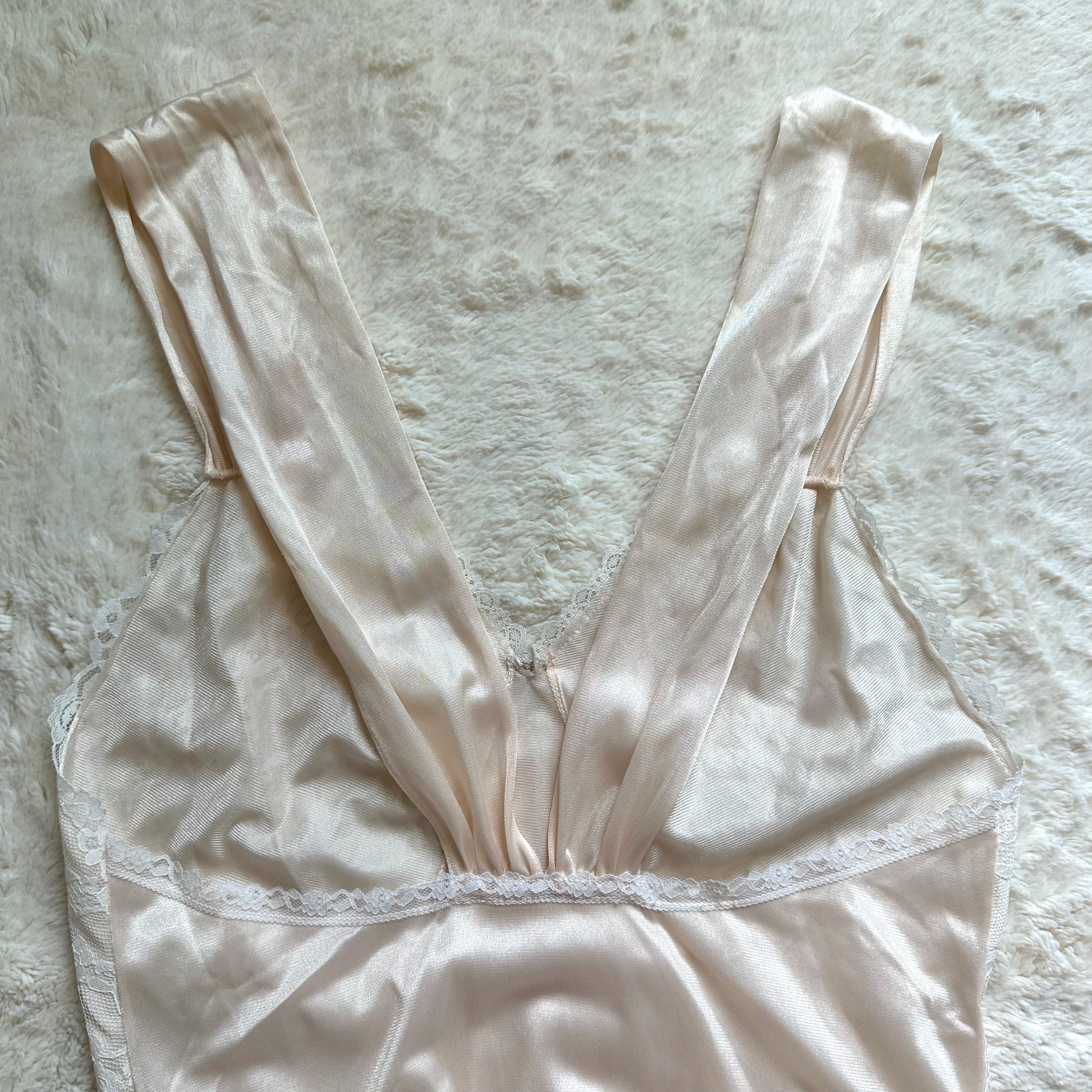 1980's silken cream negligee