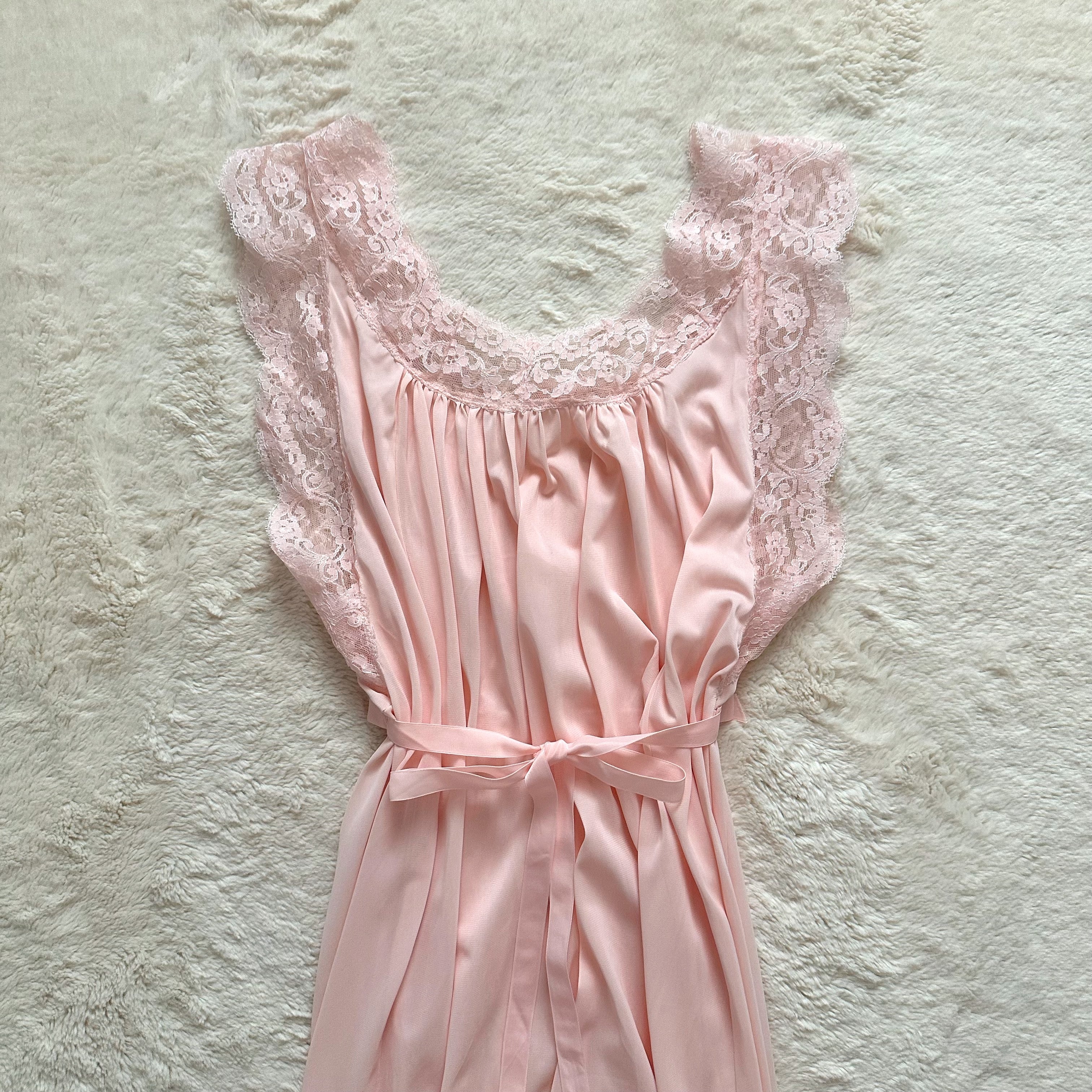 1980's blush whisper slip dress