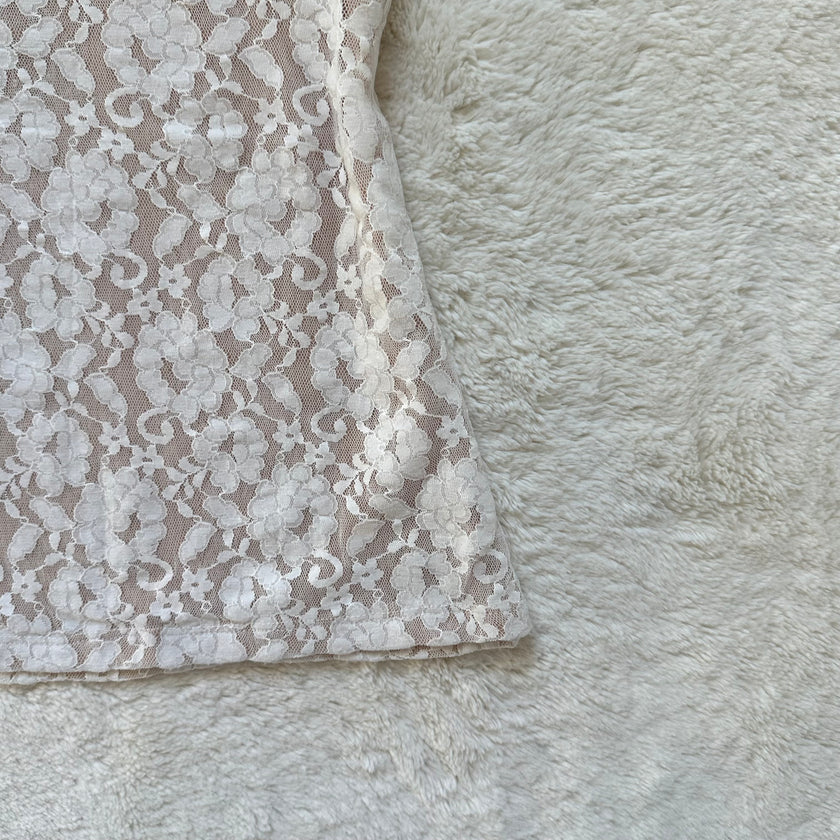 2000's ivory flora blouse