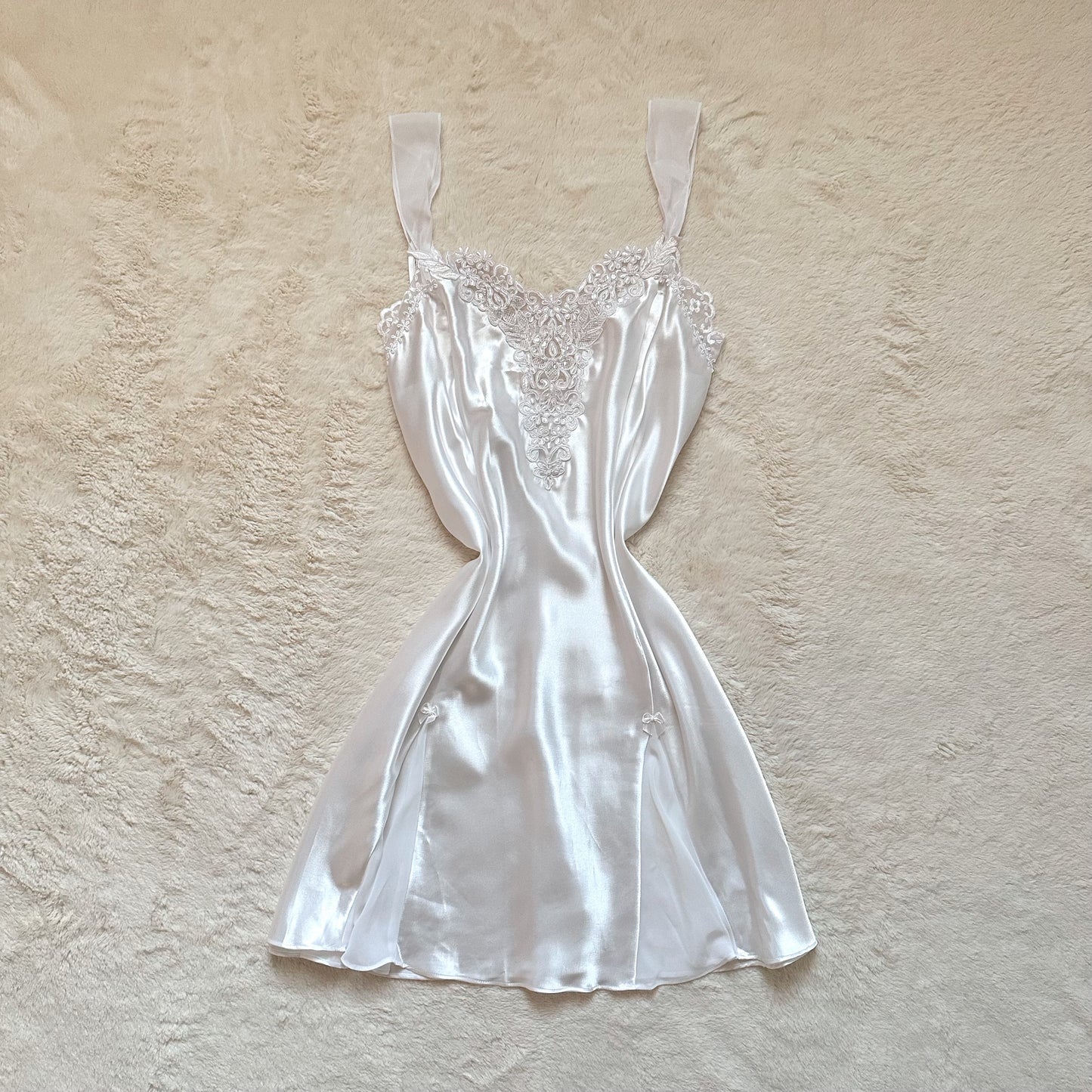 1990's pearl princess slip dress