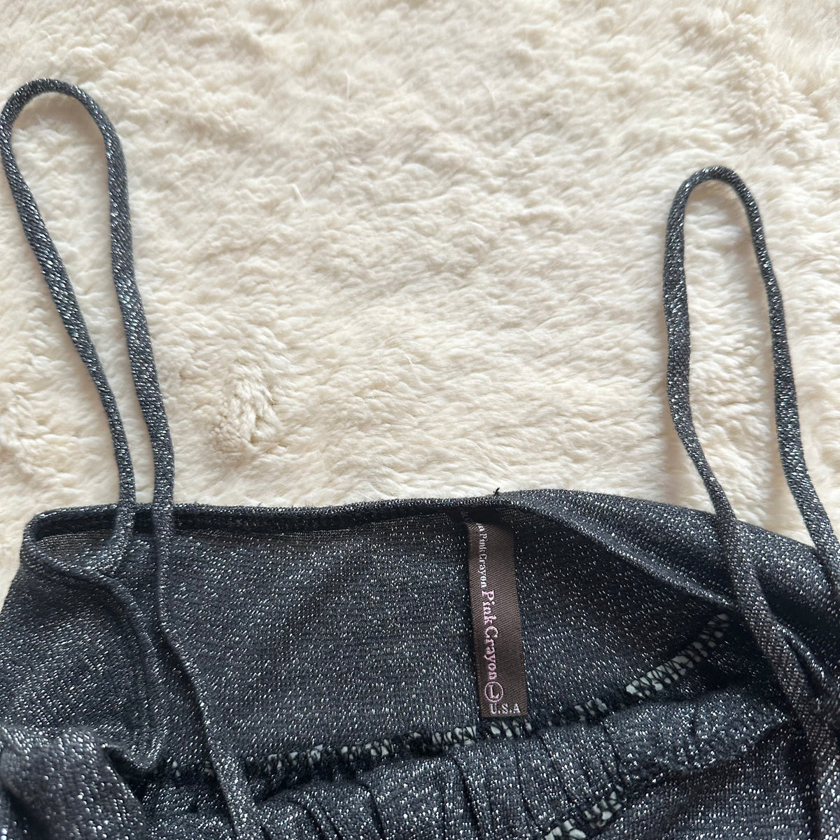 2000's charcoal babydoll top