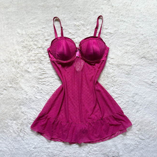 2000's fuchsia flirt babydoll