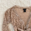 2000's honey lace tie cardigan