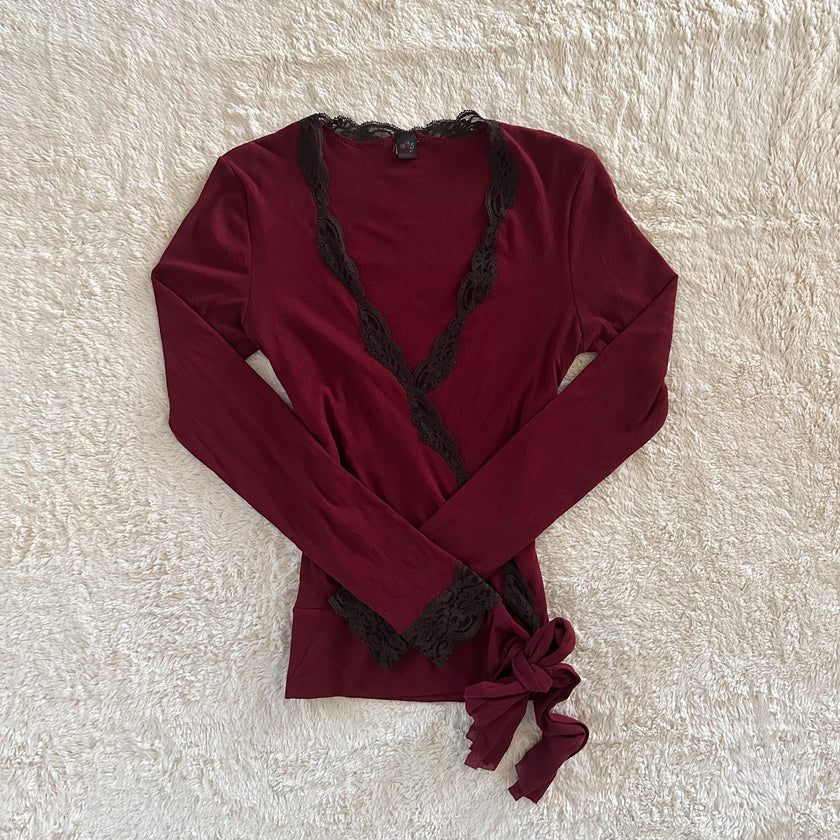 2000's wine and lace top