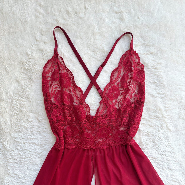 burgundy briar slip dress