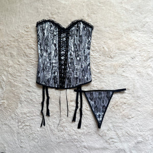black swan corset + thong set