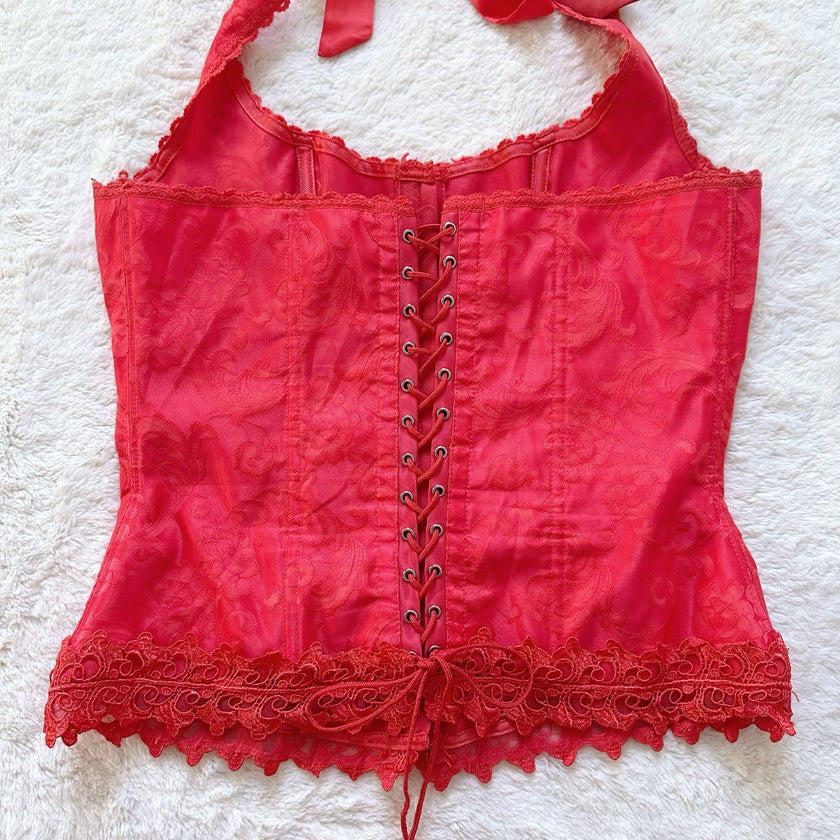 1990's rose petal corset