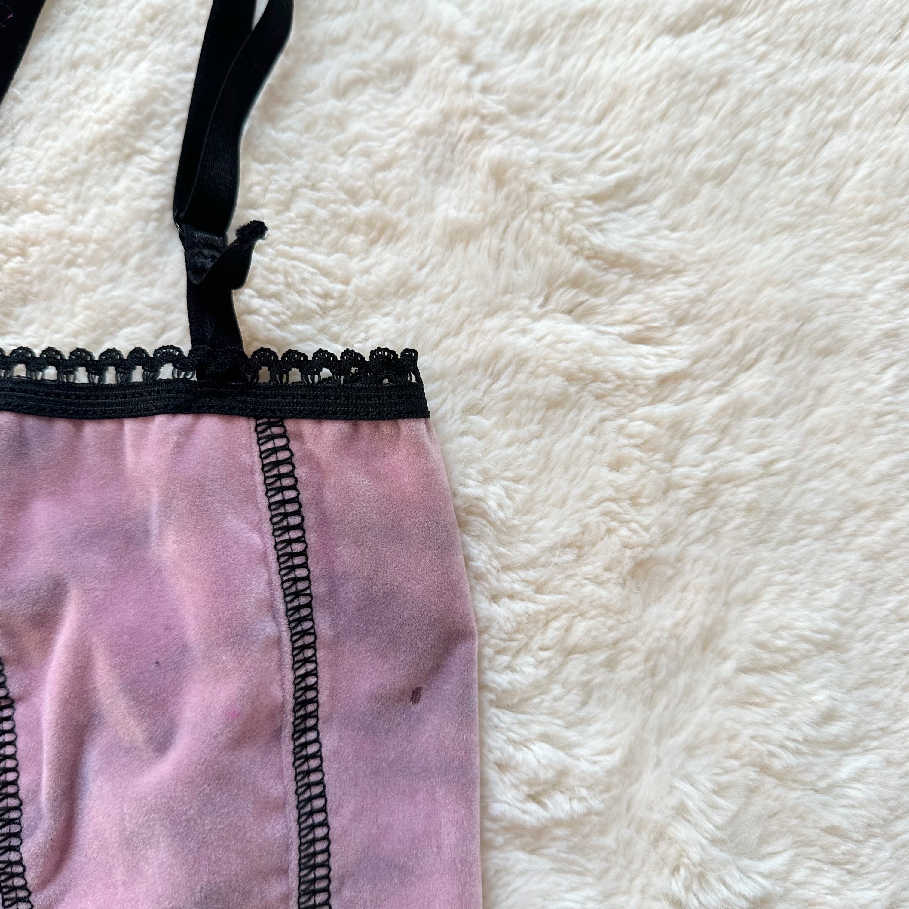 2000's velvet burnout corset