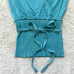 2000's aqua wrap top