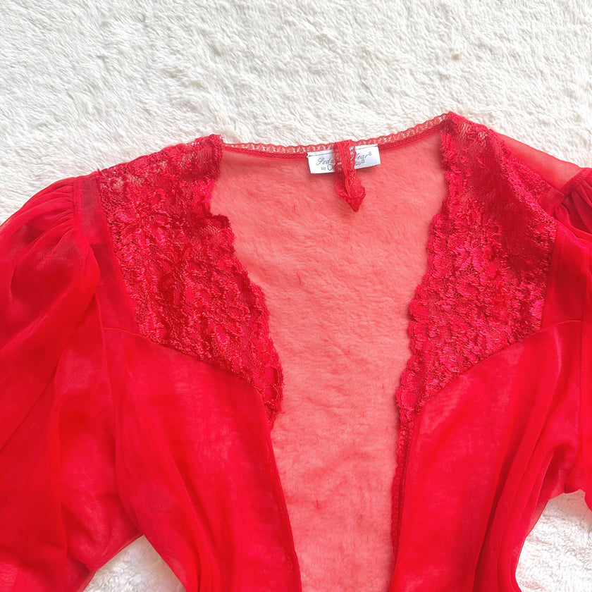 1990's fiery red robe