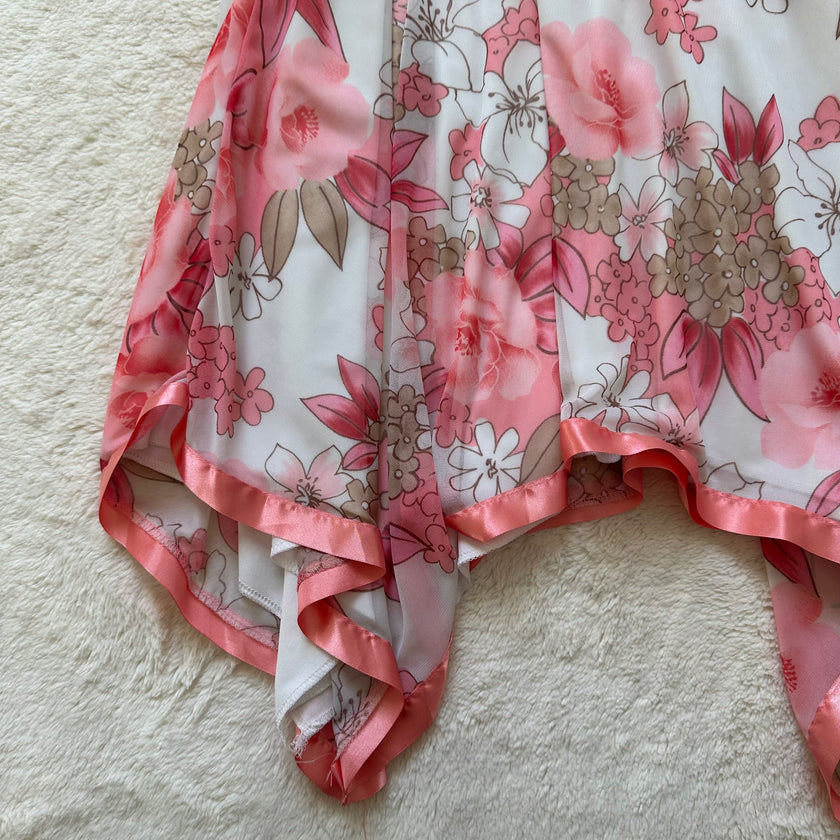 1990's petal cascade halter dress