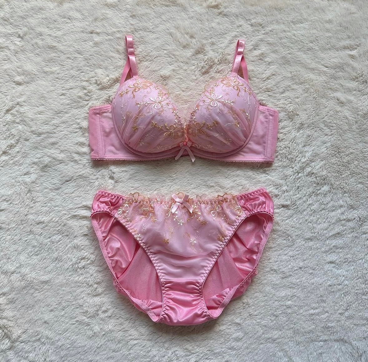 preorder - japanese brand ribbon princess bra + panty set