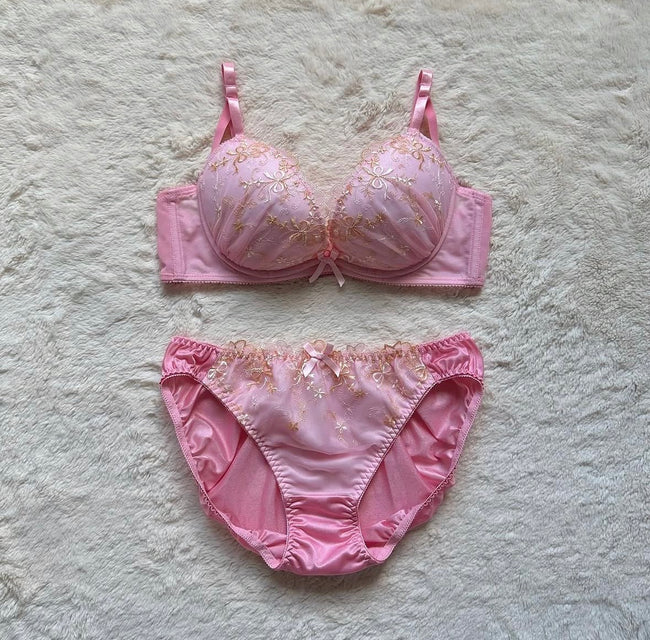 preorder - japanese brand ribbon princess bra + panty set