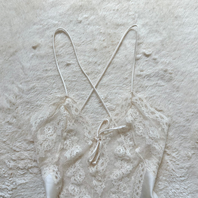 2000's ivory whisper teddy bodysuit