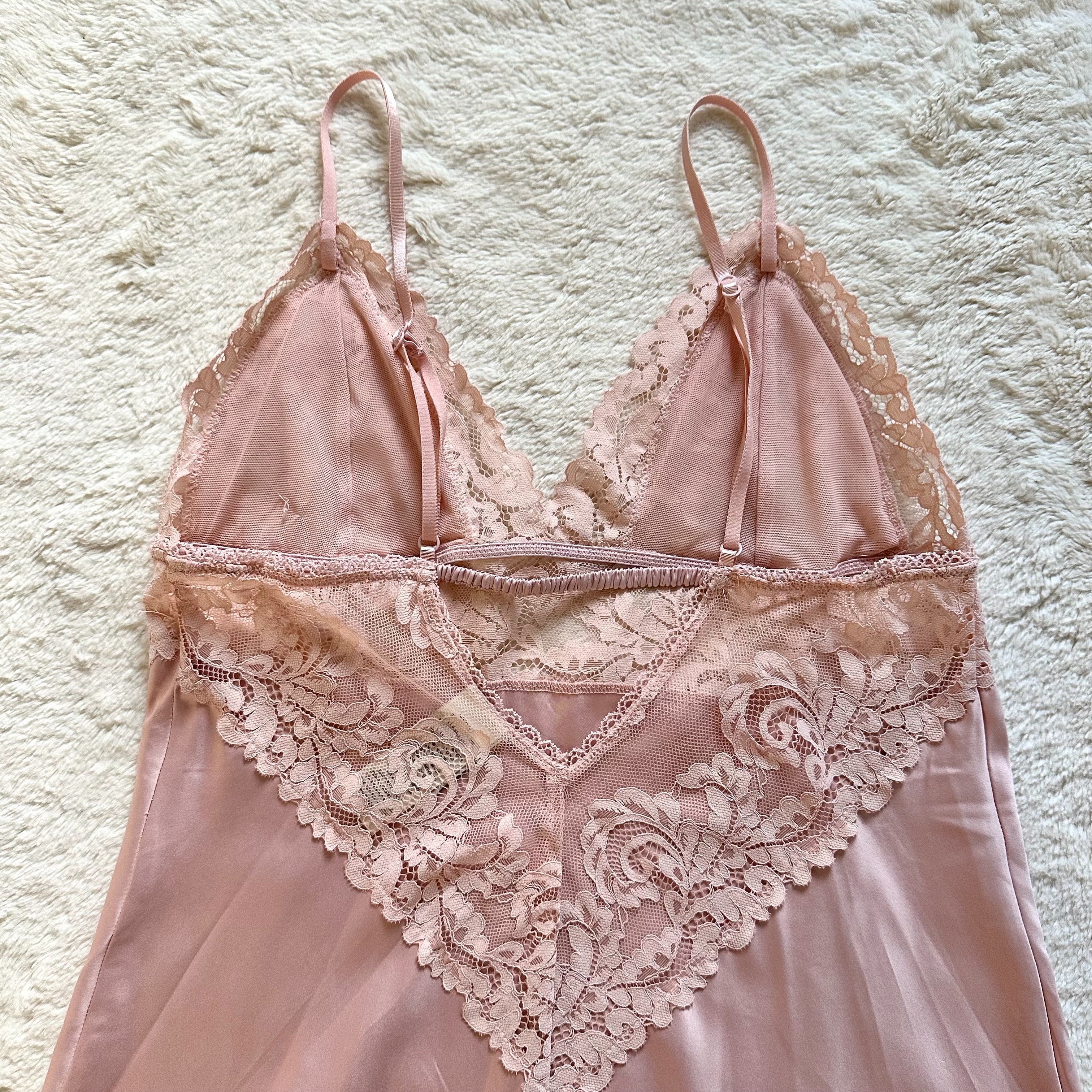 2000's dusted crepe slip dress