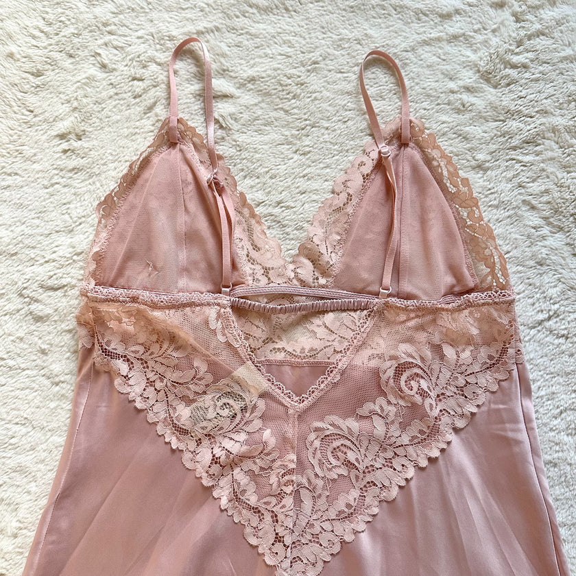 2000's dusted crepe slip dress