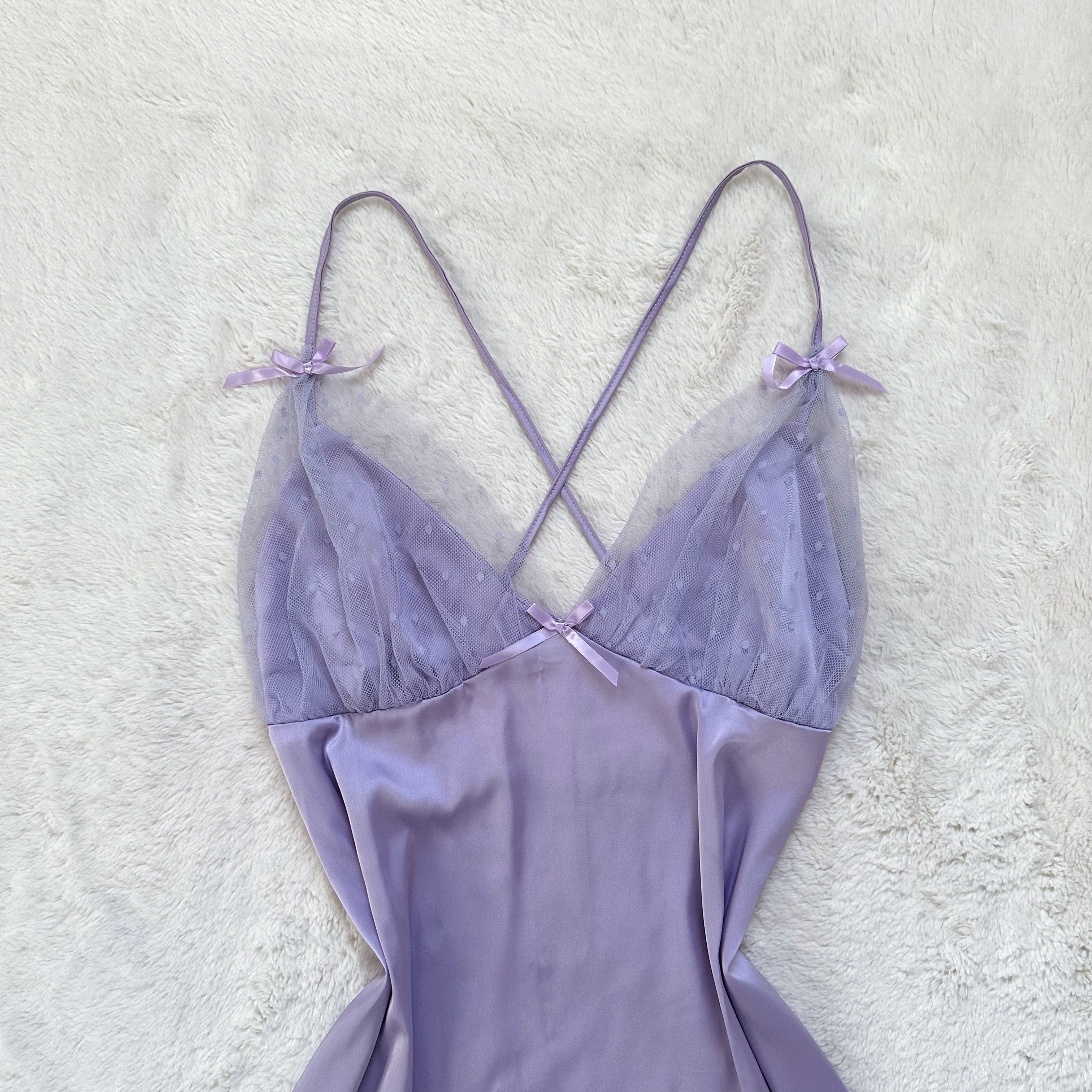 2000's lavender pixie slip dress