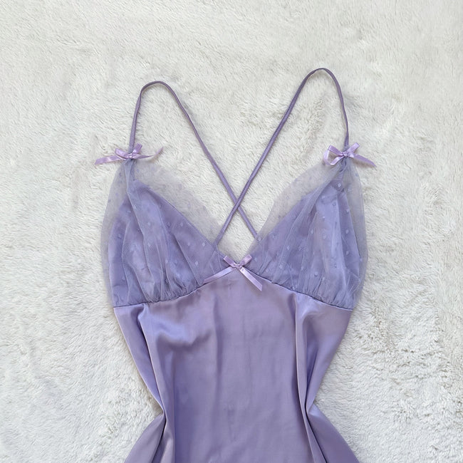 2000's lavender pixie slip dress