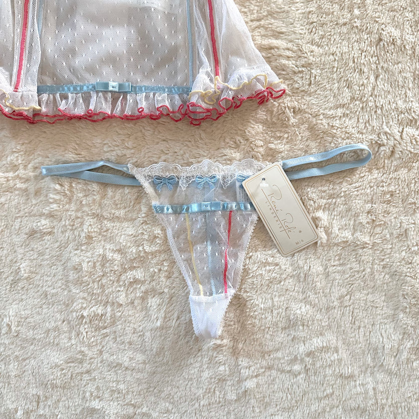 2000's ribbon candy bustier set