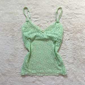 2000's seafoam lace camisole