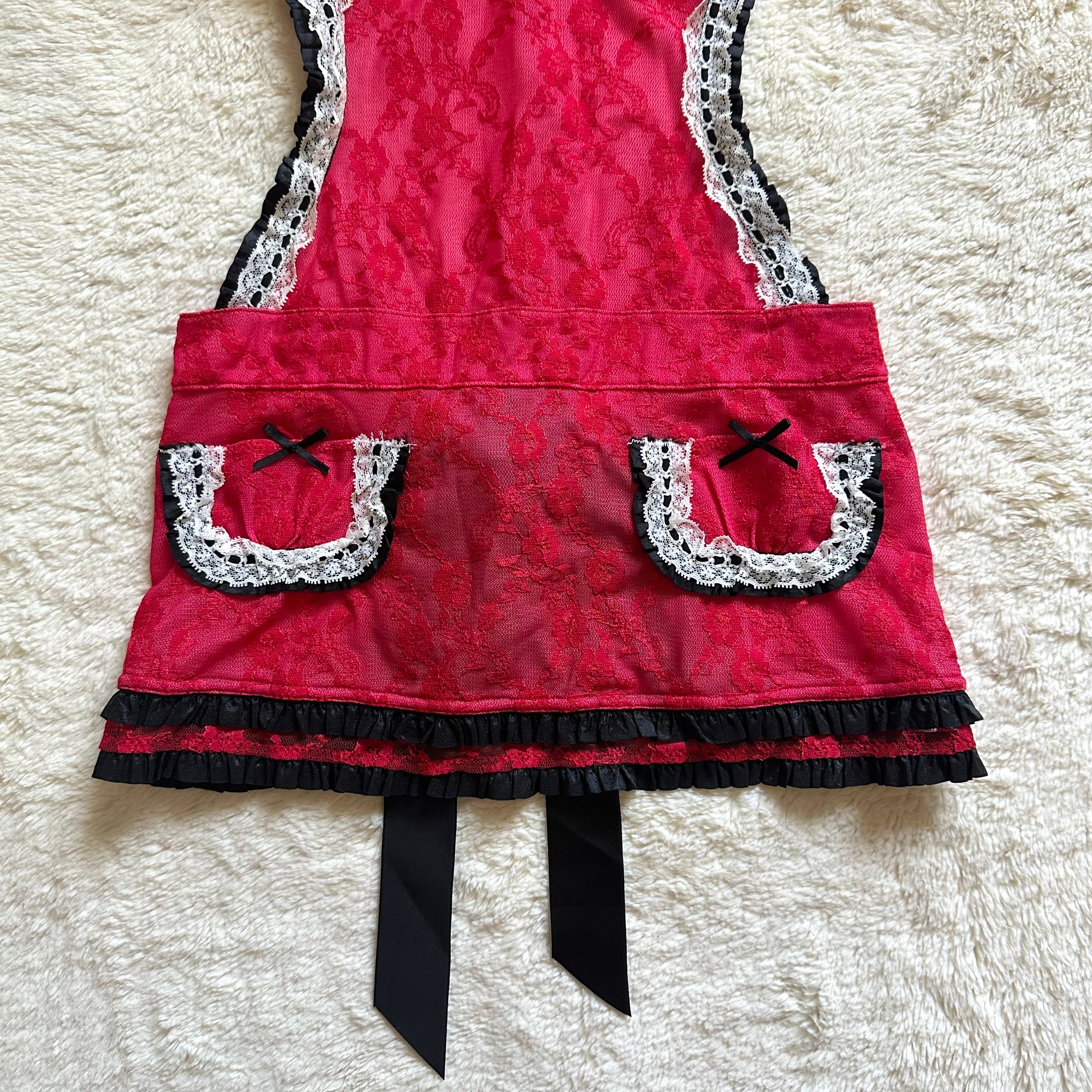 2010 cherry parlour apron slip dress