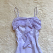 lilac petal mini dress