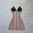 contemporary nude noir slip dress