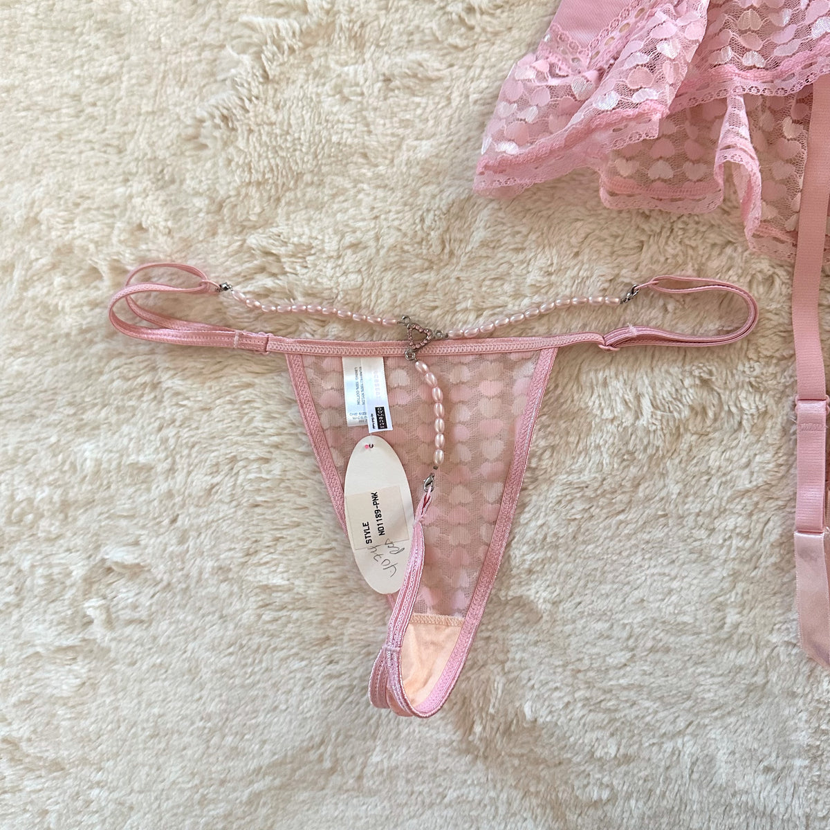 2000's candy hearts bustier set