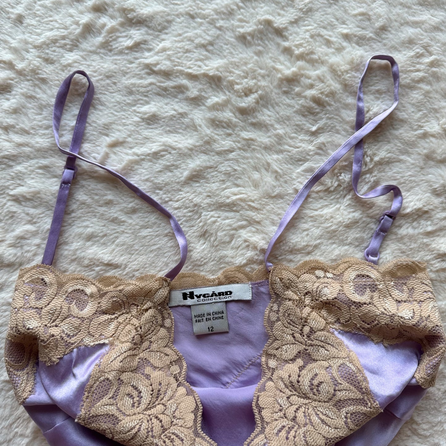 1990's lavender + gold camisole