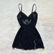 2000's lady lace slip dress