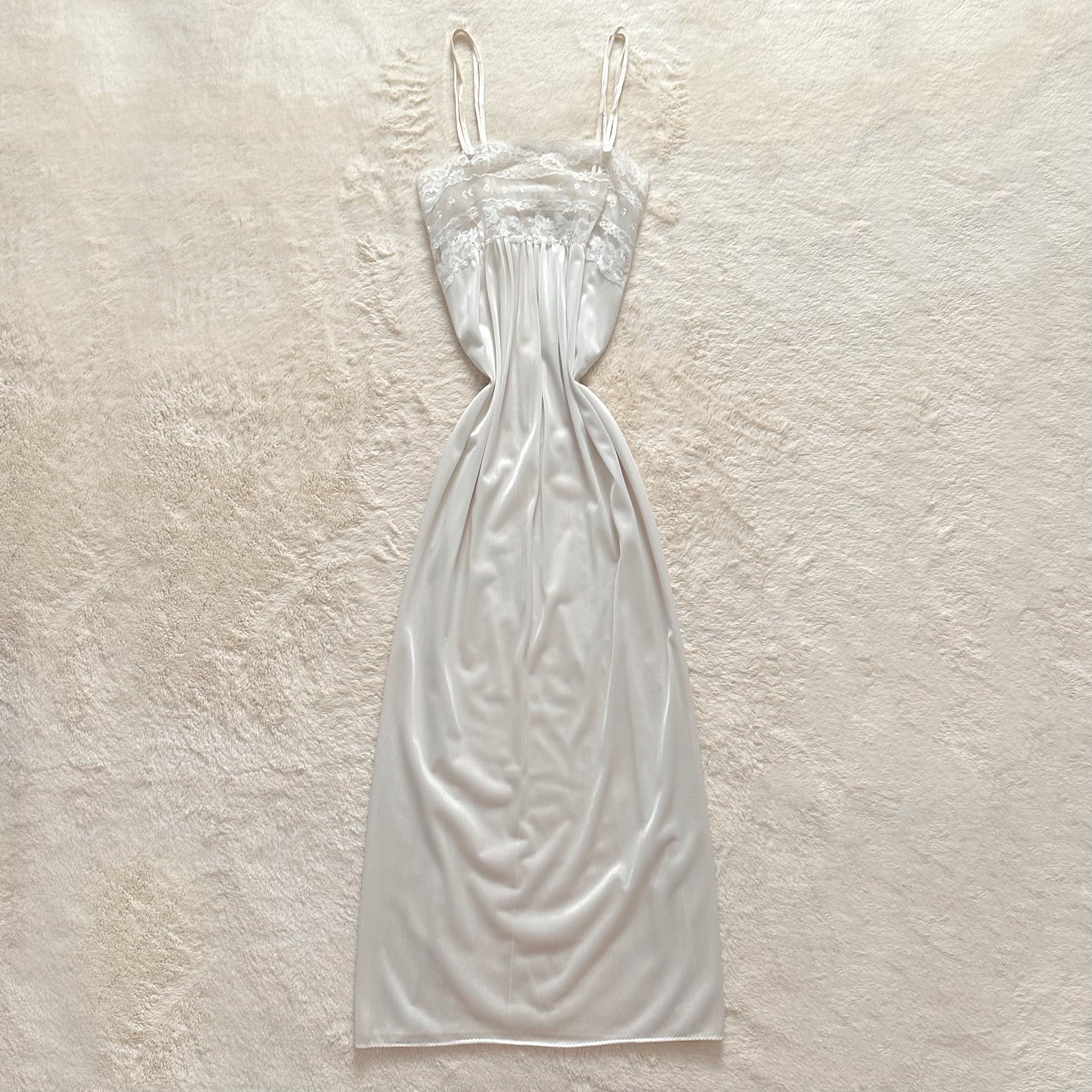 1990's ivory daydream slip dress