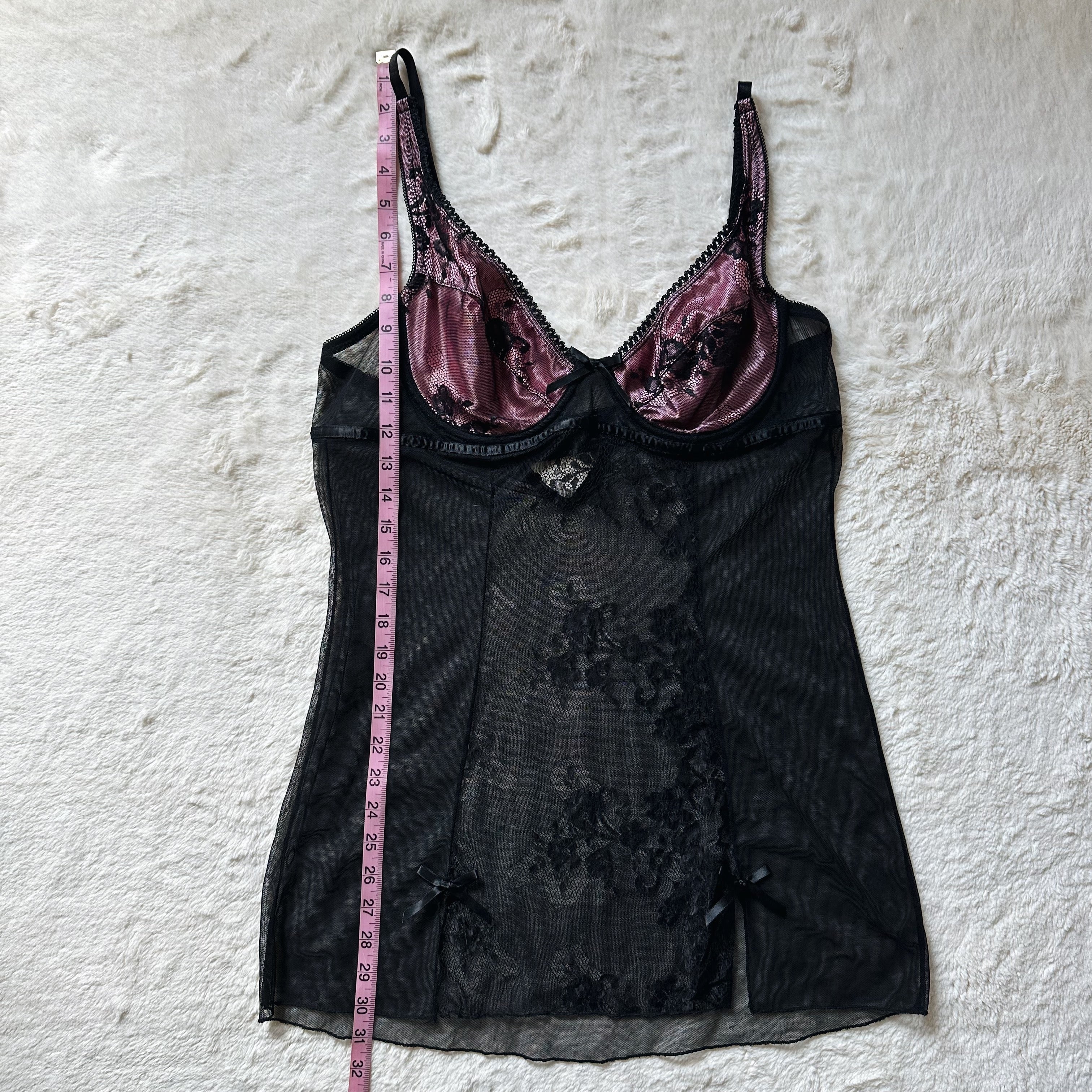 2000's velour petal slip dress