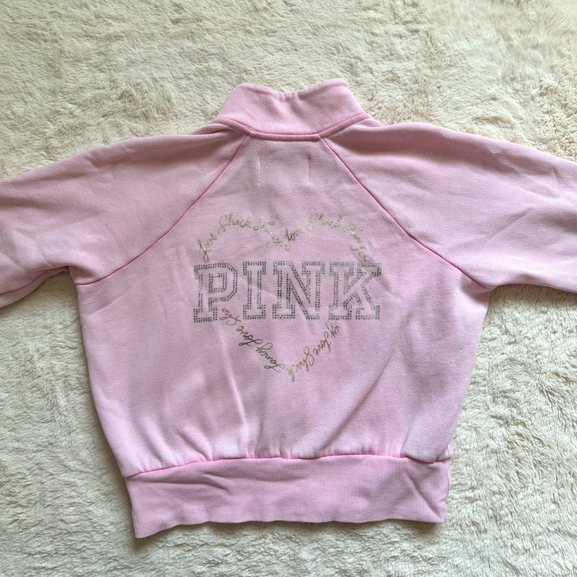 PINK x loveshackfancy reissued full-zip sweatshirt