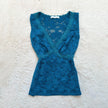 2000's sapphire lace blouse