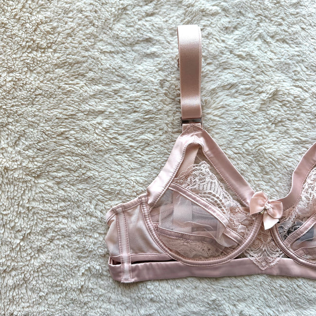 contemporary champagne rose bra