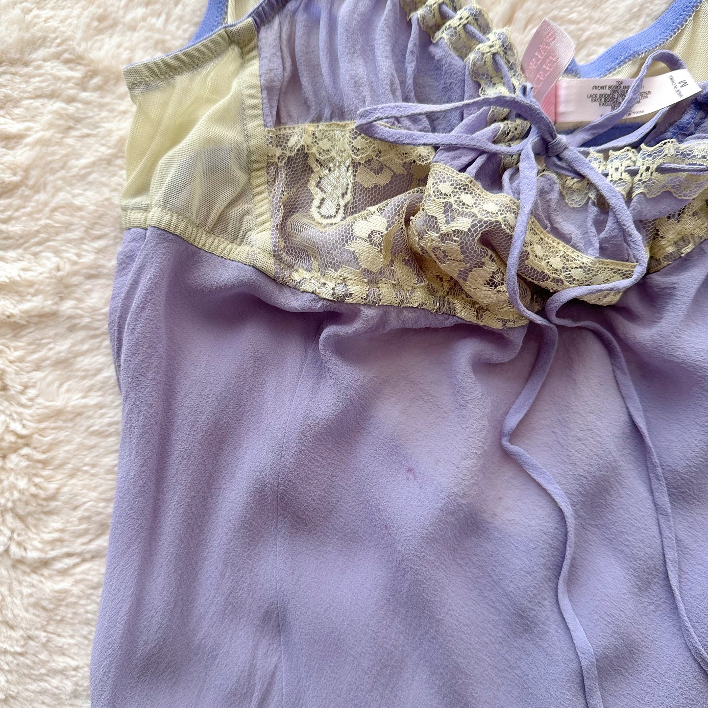 2002 lilac & pale yellow milkmaid chemise