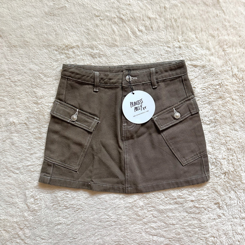 princess polly zakai cargo mini skirt - rtp: $59