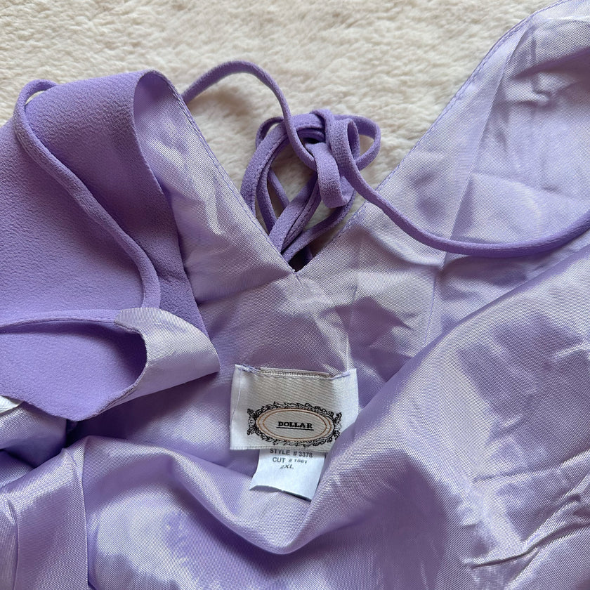 1990's lavender waltz gown