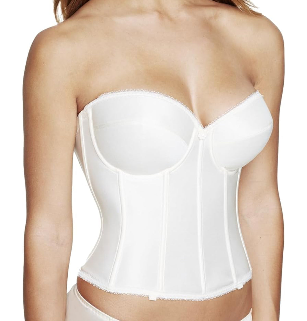 pearl bustier corset and panty set