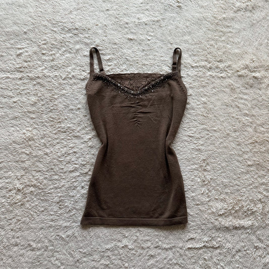 japanese brand chocolate sequin camisole