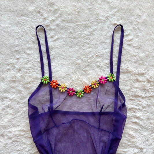 the flora slip set - deep violet