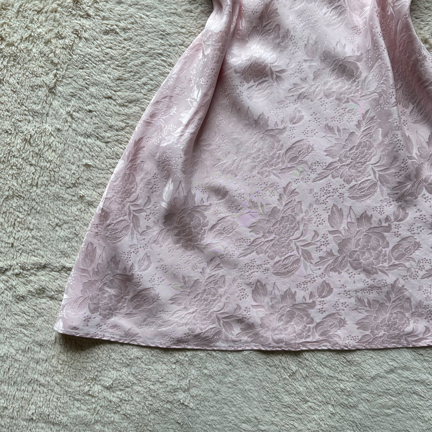 1990's 100% silk jacquard slip dress