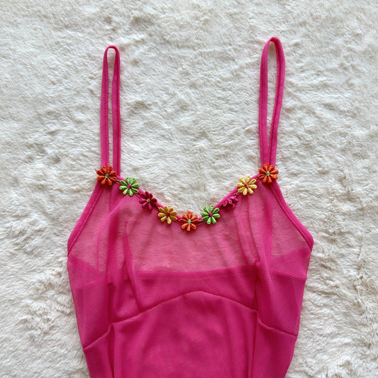 the flora slip set - barbie pink